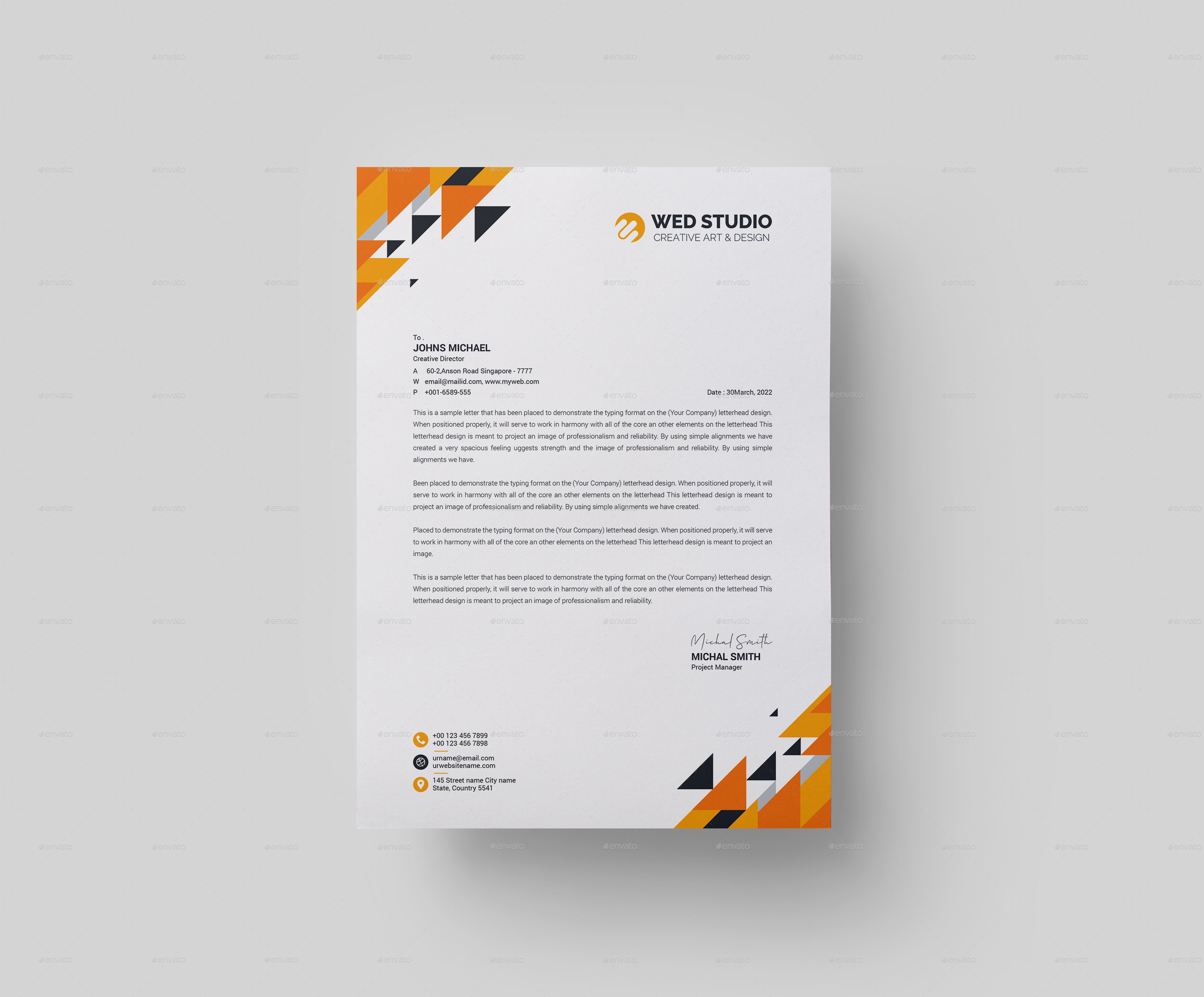 Letterhead Bundle 2 in 1, Print Templates GraphicRiver